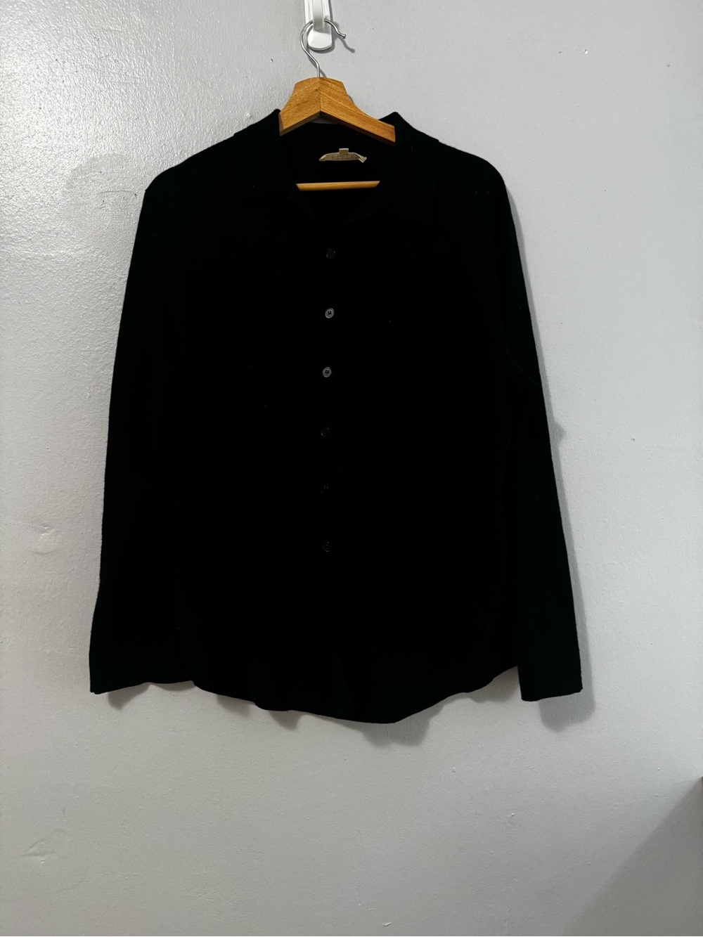 Sezane 100% Merino Wool Emily Cardigan Shirt Sweater Jacket with Chest Pockets - Picture 5 of 5